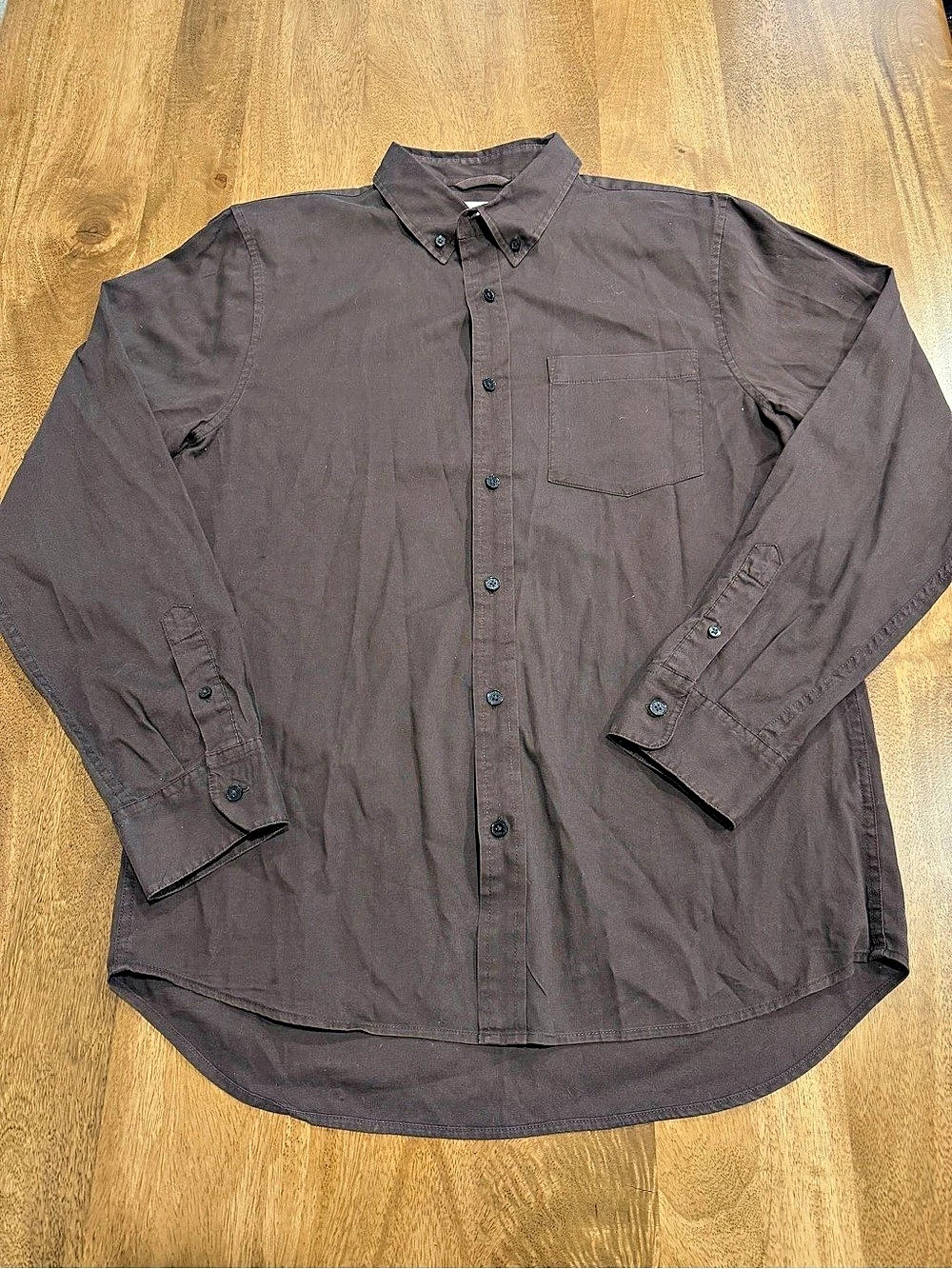 Buck Mason Long Sleeve Button Down Shirt, Brown